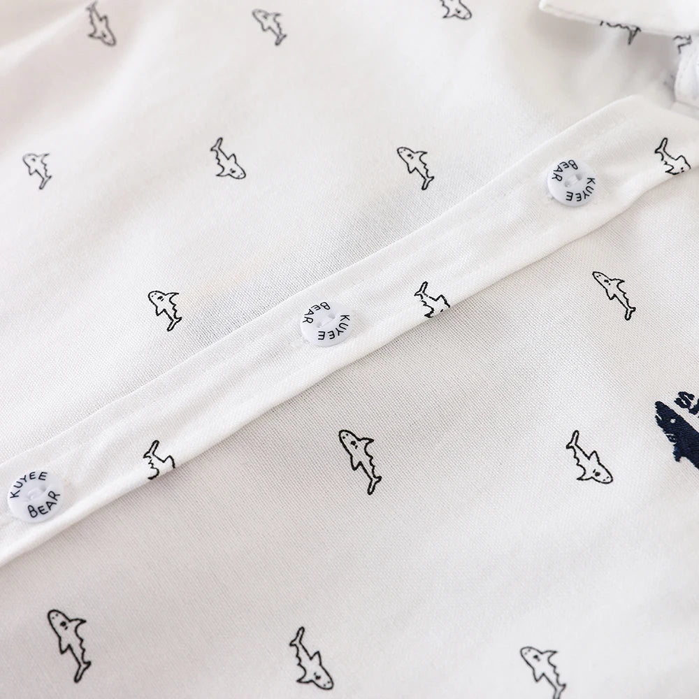 Langarmshirt für Jungen, lässige, stilvolle Musterkleidung für Kinder im Alter von 5 bis 12 Jahren, Kleidung für den Schulanfang für Jungen