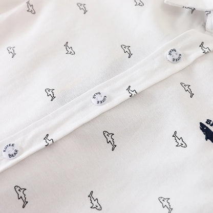 Langarmshirt für Jungen, lässige, stilvolle Musterkleidung für Kinder im Alter von 5 bis 12 Jahren, Kleidung für den Schulanfang für Jungen