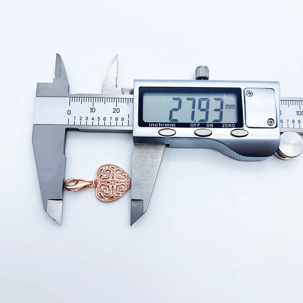 Damen-Charm-Anhänger Ornament Herz ethnisch Liebe aus Sterlingsilber