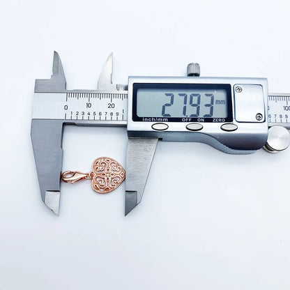 Damen-Charm-Anhänger Ornament Herz ethnisch Liebe aus Sterlingsilber