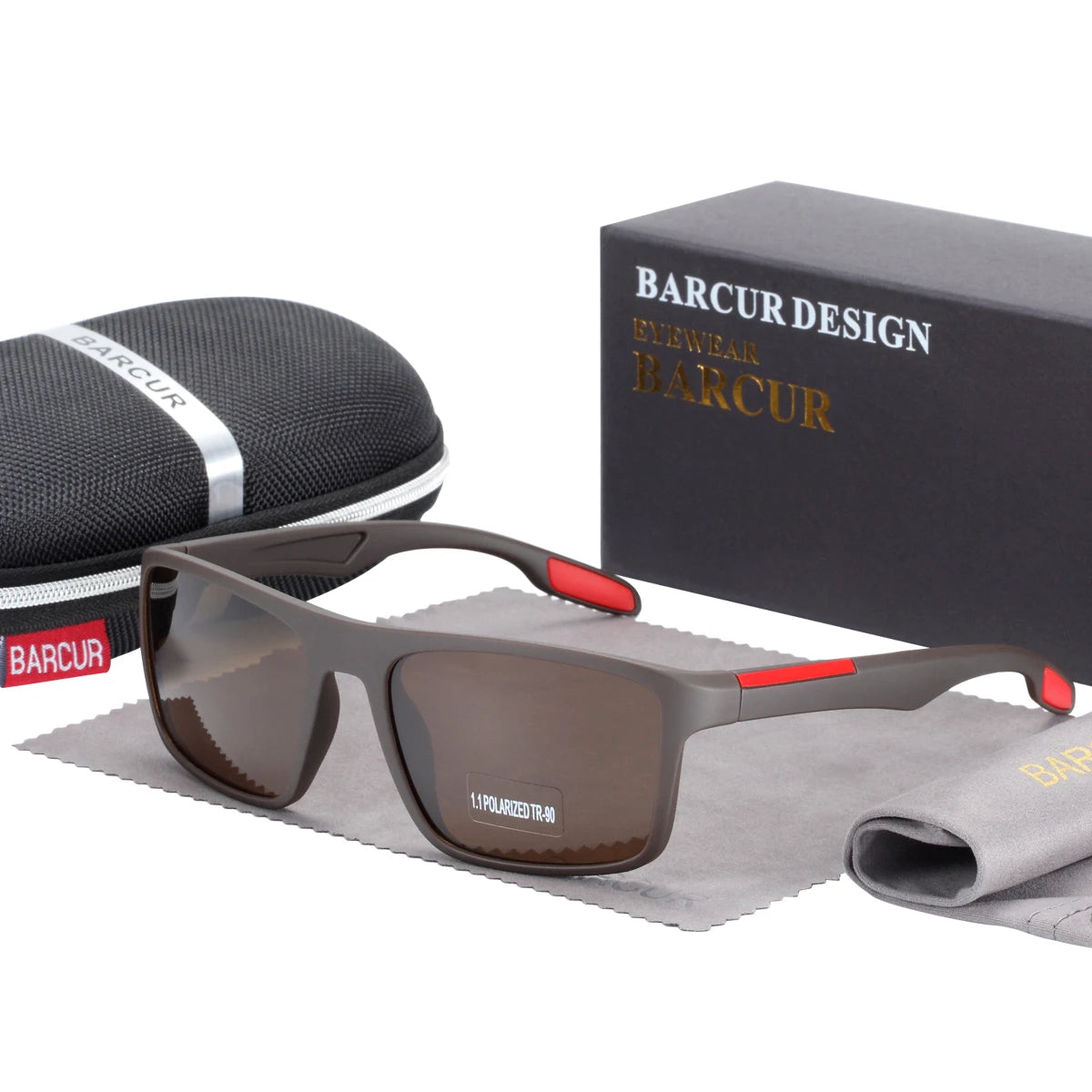 Sonnenbrille TR90 Vintage quadratisch polarisiert UV400 Herren Damen