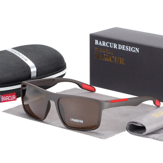 Sonnenbrille TR90 Vintage quadratisch polarisiert UV400 Herren Damen