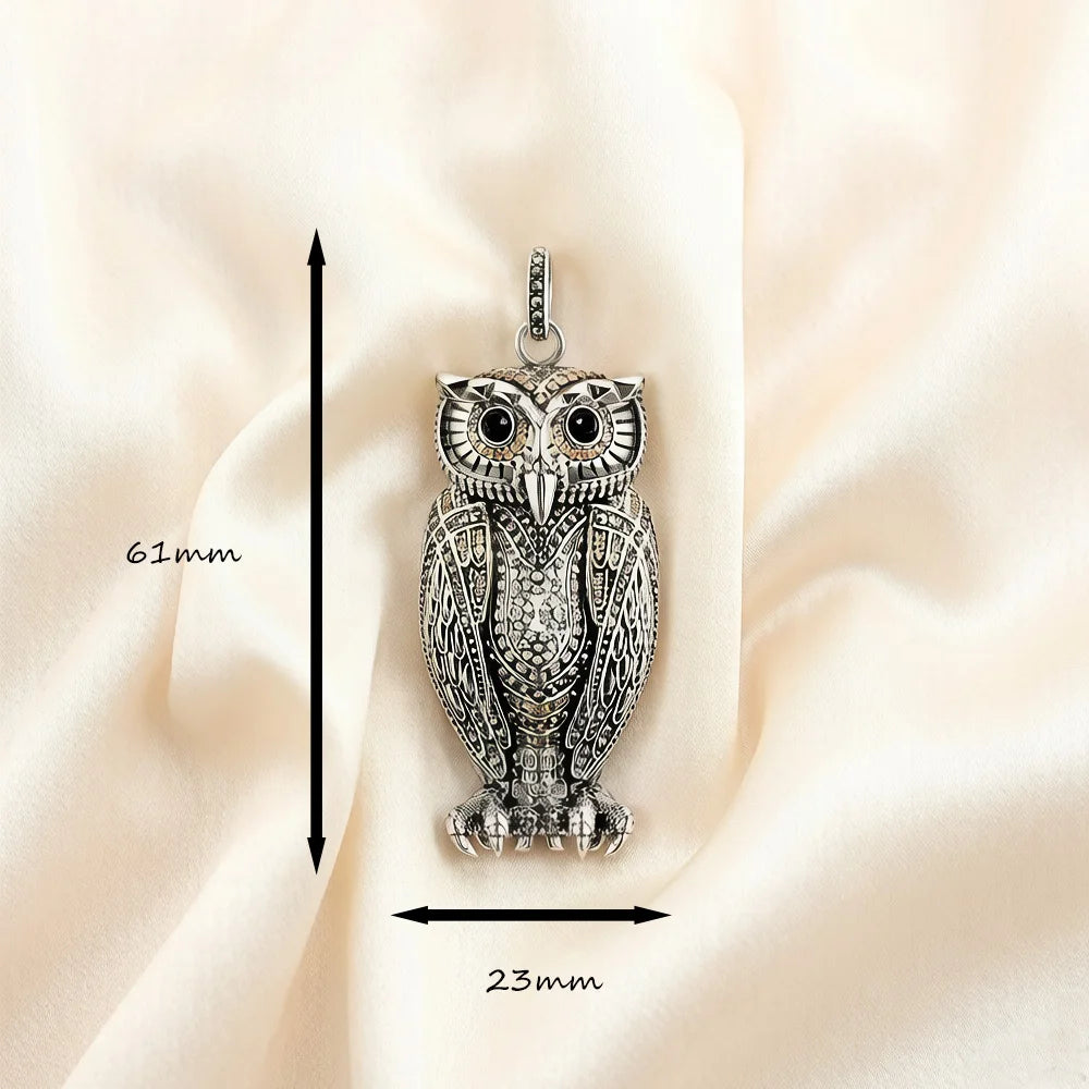 Damen-Charm-Anhänger Eule süß aus Sterlingsilber