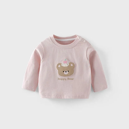 Mädchen T-Shirt im koreanischen Stil mit niedlichem Cartoon-Hundedesign