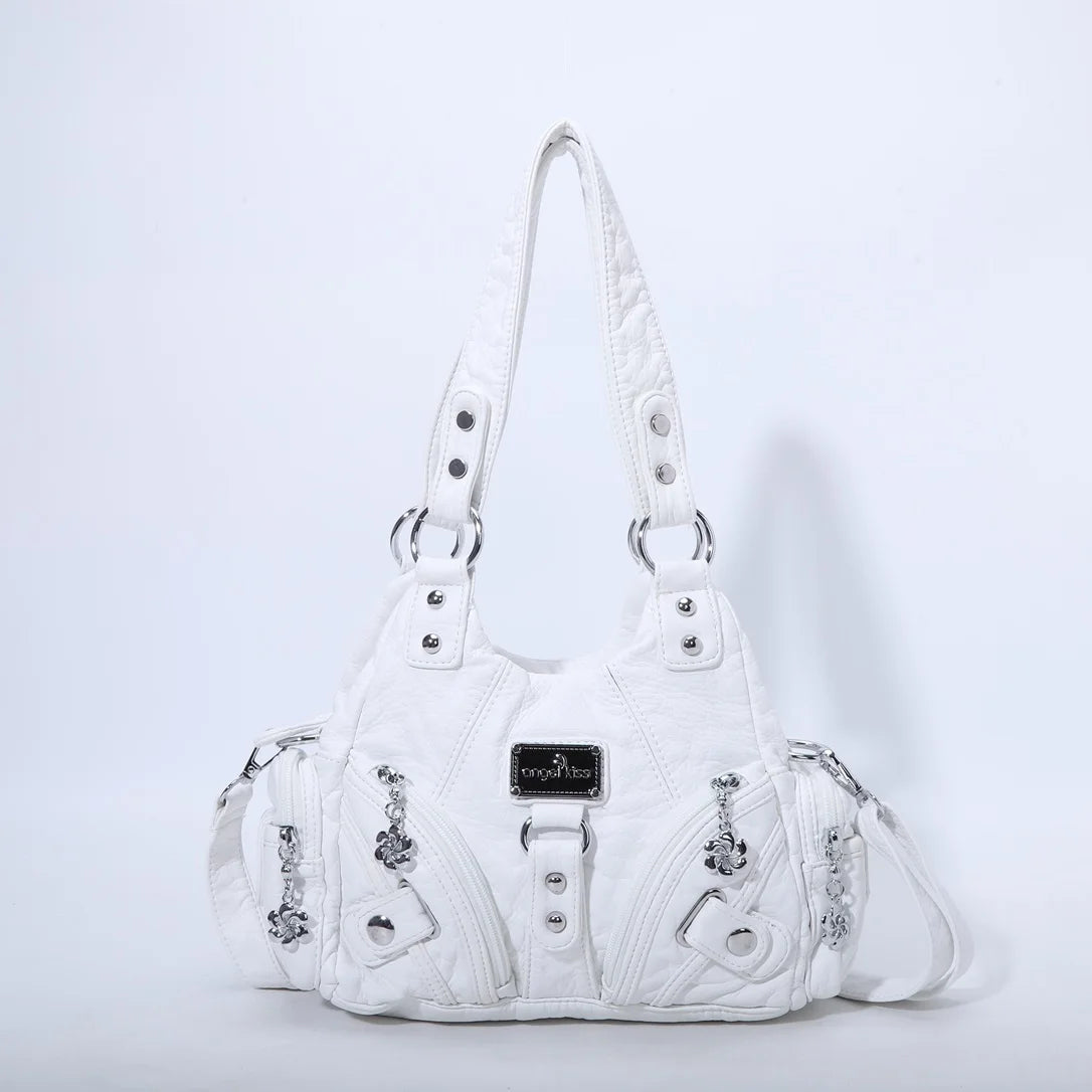 Damen-Handtasche Rosa Mit Reißverschluss Und Mehrfach-Innentaschen Für Alltag Und Freizeit