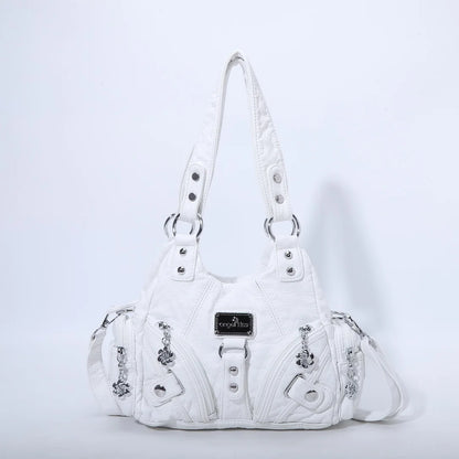 Damen-Handtasche Rosa Mit Reißverschluss Und Mehrfach-Innentaschen Für Alltag Und Freizeit