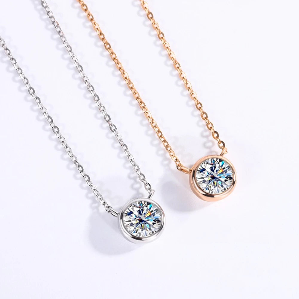 Damen-Schmuckset Halskette Ohrringe und Ring mit Moissanit