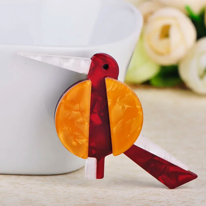 Brosche Hummer Vogel Acryl Harajuku Tier Corsage Clip Damen Kinder
