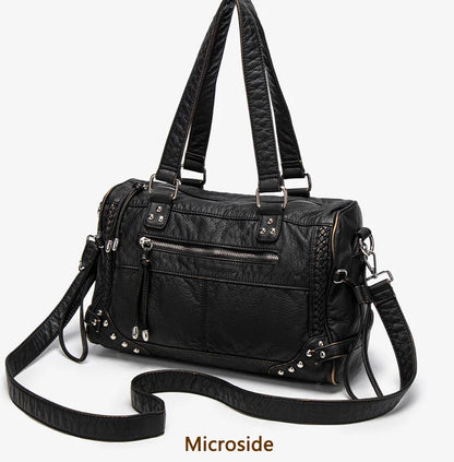 Damen-Handtasche aus weichem Bronzeleder Großes Fassungsvermögen mit Innenfächern Alltagstauglichkeit