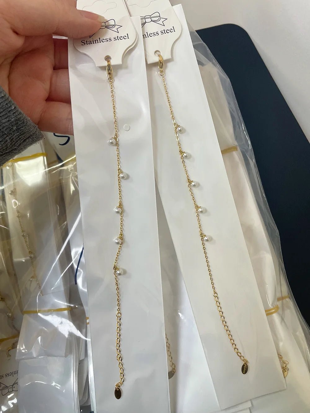 Damen-Charm-Armband mit Glasperle im Ozean-Stil