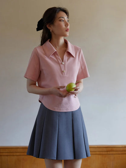 Lässiges Plus-Size-Set aus lockerem Shirt und Shorts für den Sommer – ideal als bequeme Freizeitkleidung im Y2K-Stil.