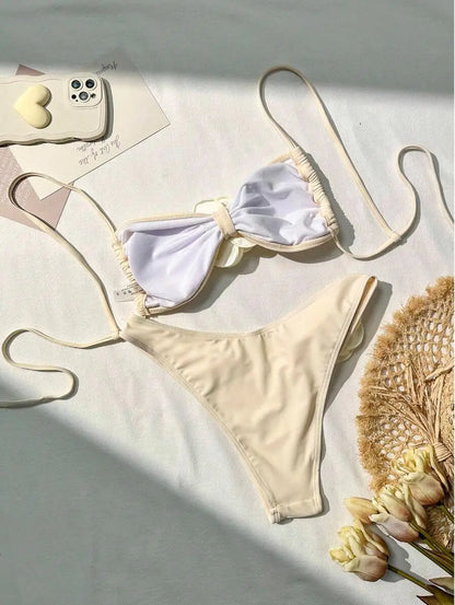 Dreiteiliges Damen-Bikini-Set im brasilianischen Stil – ideal für Strand und Pool