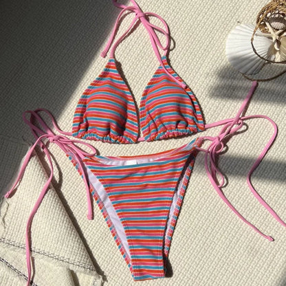 Weißer Push-Up-Bikini im brasilianischen Stil für Damen – ideal für Strand und Pool