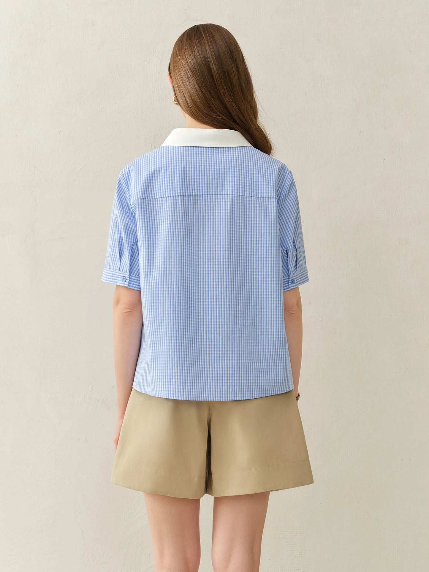 Ärmelloses Damen-Top im farbenfrohen Farbverlauf – Zweiteiliges Set aus Baumwolle für den Sommer im Büro-Look