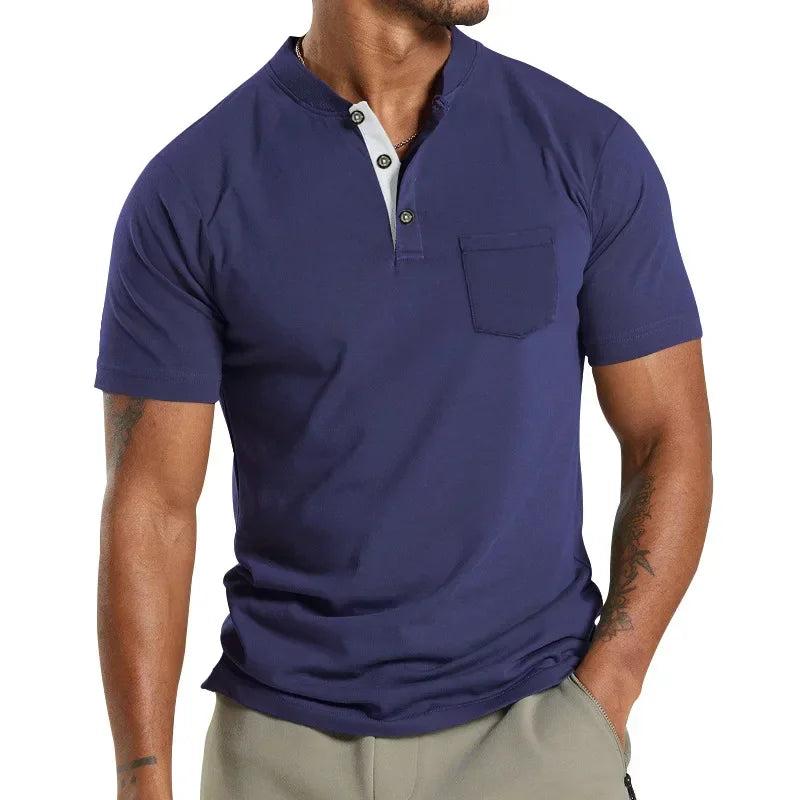 Herren Kurzarm-Poloshirt mit Knopfleiste und Reverskragen – ideal für den Sommer