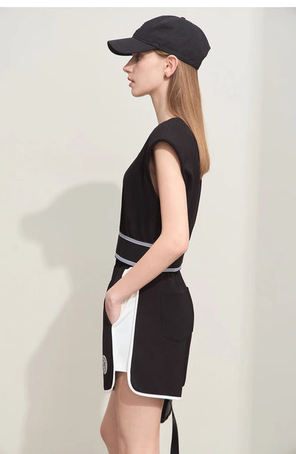 Damen Shorts im Minimalismus-Stil mit neuer Stretch-weite und ärmellos