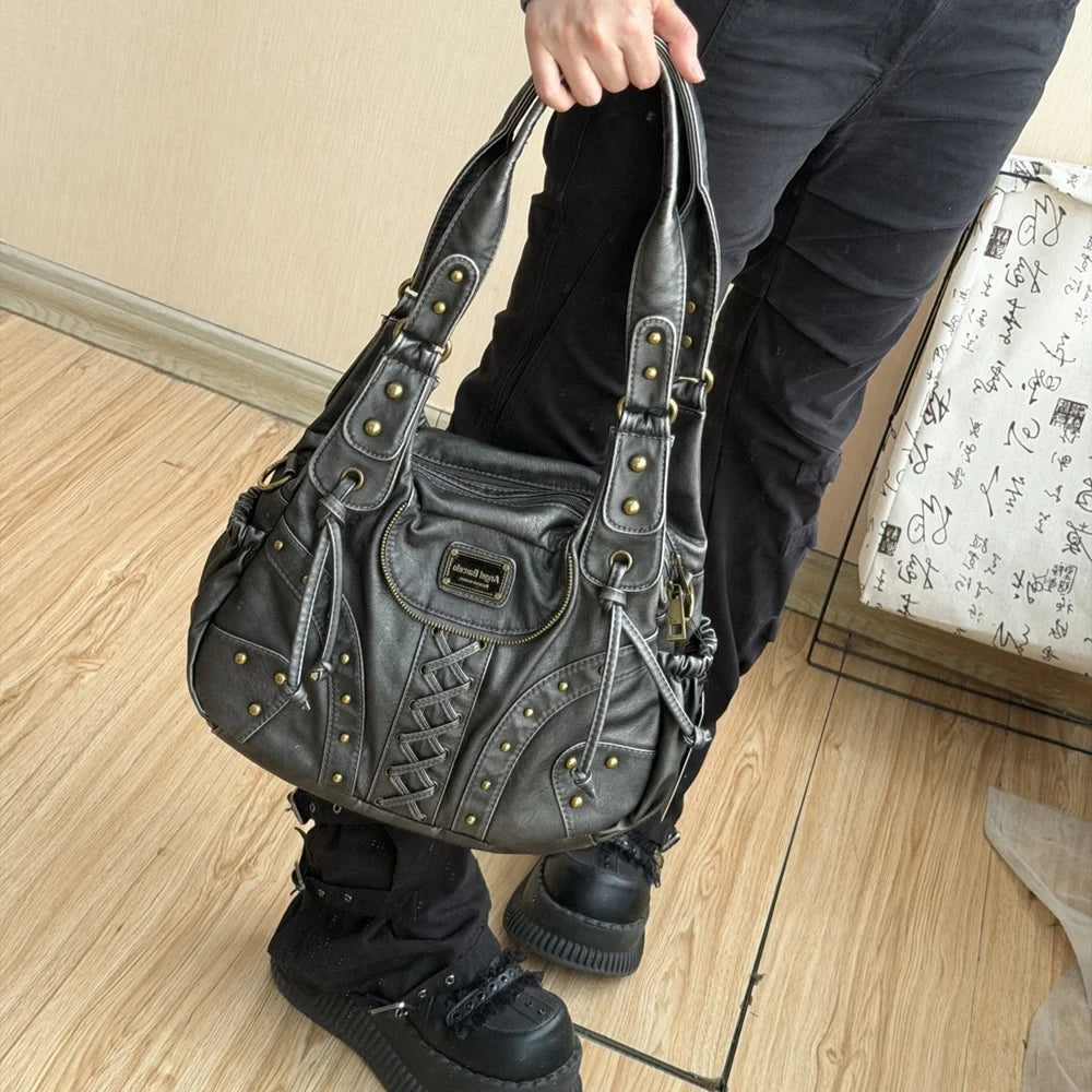 Damen-Top-Handle-Tasche aus PU-Leder mit Telefonfach und mehreren Innenfächern für Alltag und Freizeit