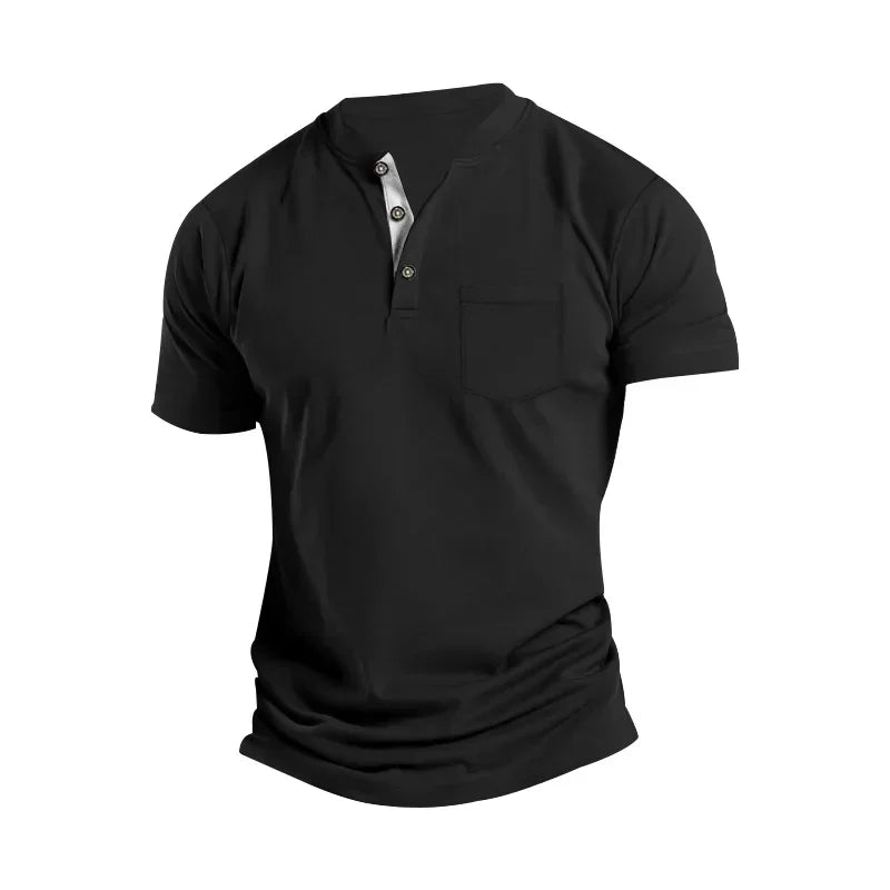 Herren Kurzarm-Poloshirt mit Knopfleiste und Reverskragen – ideal für den Sommer