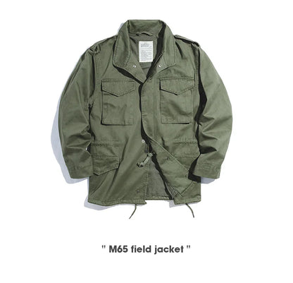 Herren Feldjacke Grüne Vintage-Armeejacke Lässige Windjacke Reverskragen Taschen Mantel