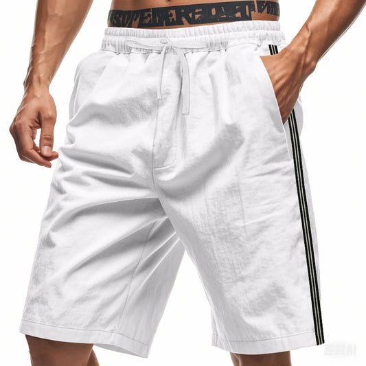 Herren-Set aus Waffelstoff: Kurzarmhemd mit Tasche und Shorts – Zweiteiliges Outfit