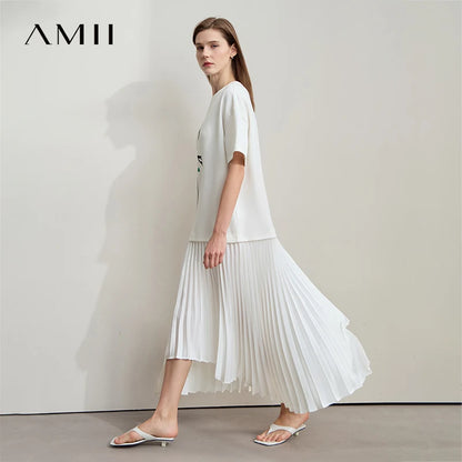 Elegantes Plissiertes Damenkleid Kurzarm Schick Für Berufstätige