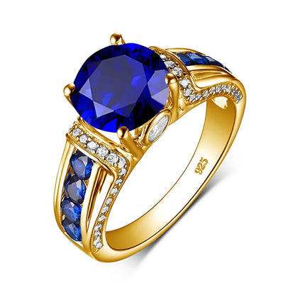 Damen-Ring aus Roségold mit Mystic Topas Regenbogen 8mm Rundschliff Verlobungsring Geschenk