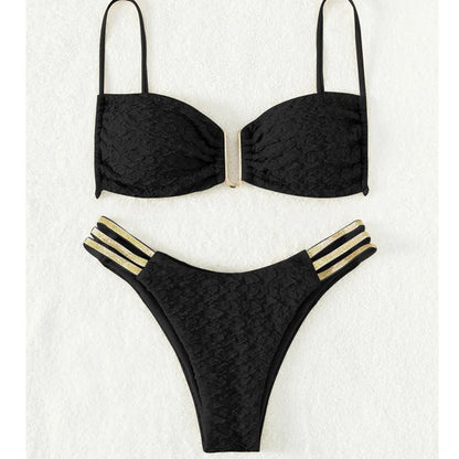 Floraler Bikini-Set mit Push-up-Effekt – Sexy Bademode für Damen am Strand oder Pool