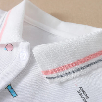 Baby Mädchen Sommer Hemd 2023 Neue Kinder Baumwolle Kurzarm Kleidung Kinder Polo T-shirt Baby Drehen-unten Kragen kleidung