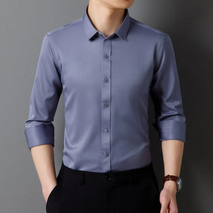 Modisches Herren-Langarmshirt mit Stehkragen und Print – lässiger Pullover für den Alltag