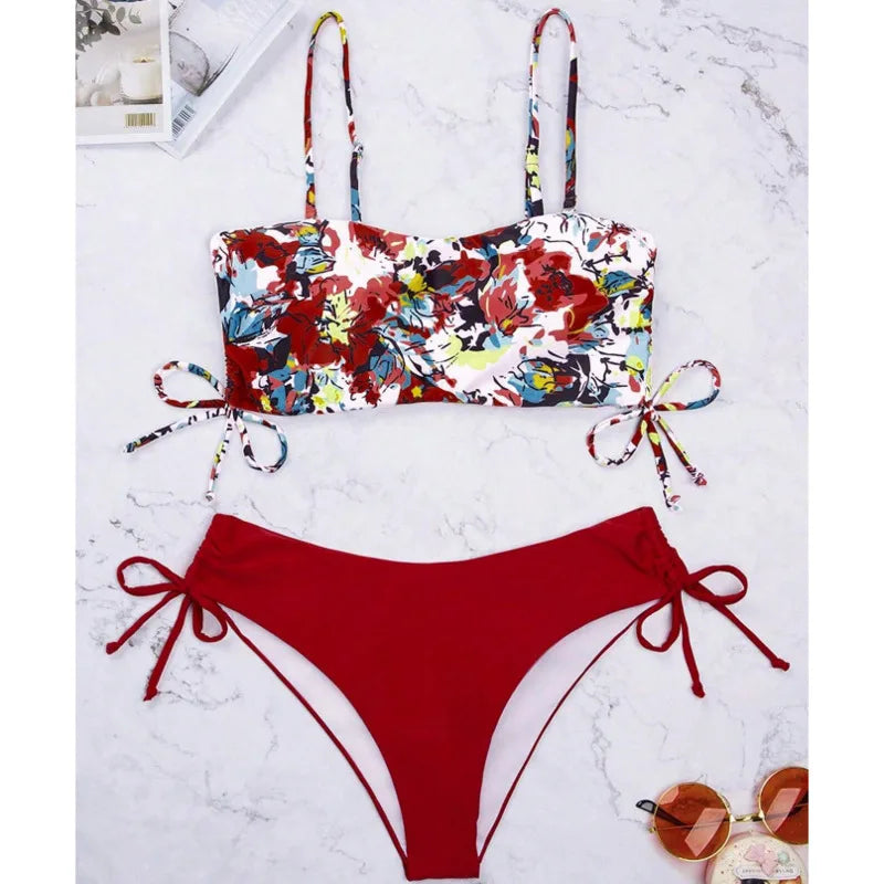 Weißer Bikini-Set für Damen – Sexy Badeanzug im brasilianischen Stil für Strand und Pool