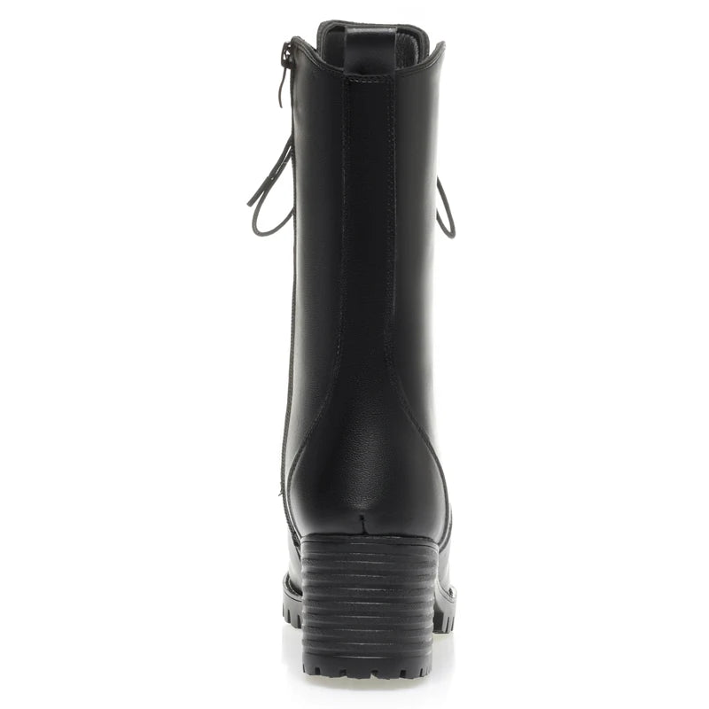 AIYUQI 2025 new women's snow boots non-slip work boots women large size winter warm motorcycle boots girls ankle boots