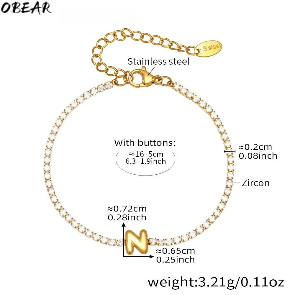 Damen-Armband mit Initialen-Buchstabe