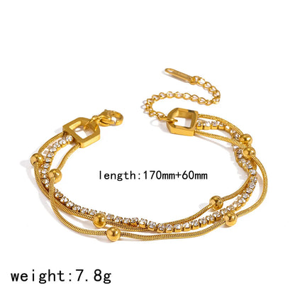 Damen-Kettenarmband Multi-Style mit Zirkonia