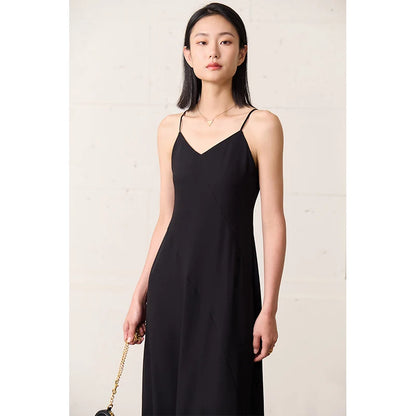 Schlankes Damen Chiffon Kleid Mit Elegantem V Ausschnitt