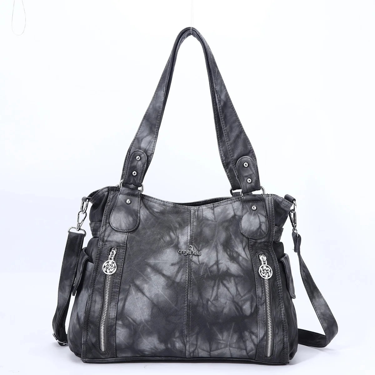 Damen-Handtasche Aus PU-Leder Im Vintage-Stil Große Schultertasche Mit Top-Griff Und Viel Stauraum