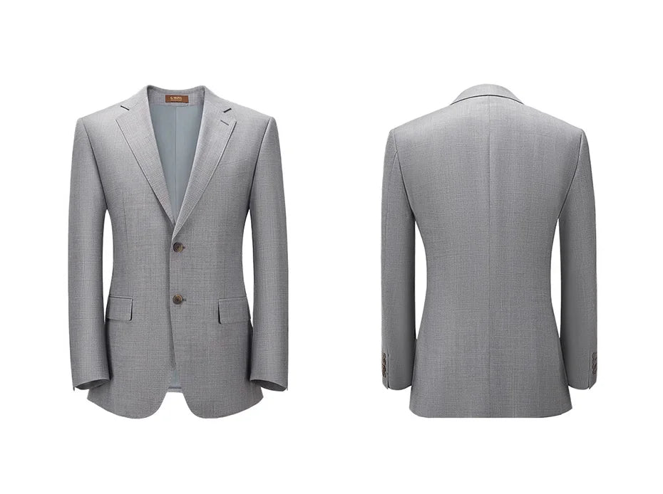 Herren-Sommerhose aus 100% Baumwolle – Dünne, knöchellange Anzughose in Slim-Fit für smarte Casual-Looks in Khaki, Grau oder Schwarz