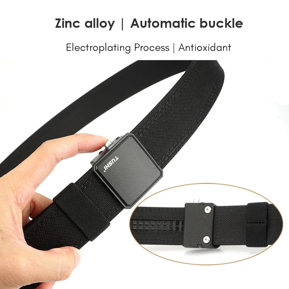 VATLY Hard EDC Tactical Gürtel Herren Nylon Rigid Automatik-Schnalle