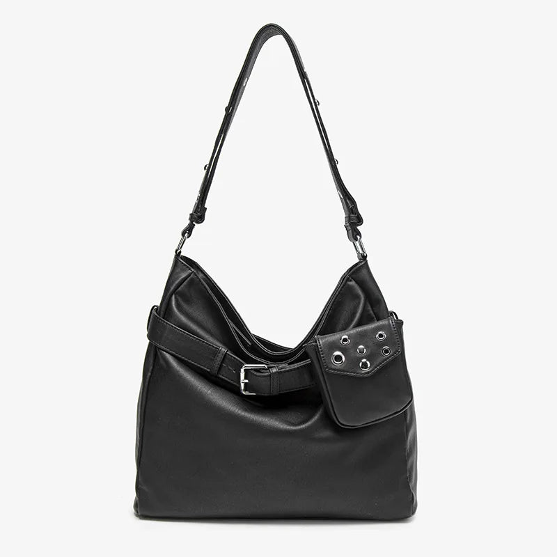 Damen-Schultertasche Vielseitig Geeignet für Alltag in stilvoller Form aus weichem Leder