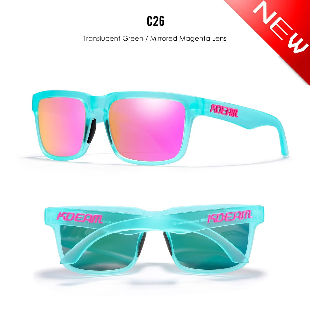 Sonnenbrille quadratisch polarisiert 37 Farben UV400 lässig Outdoor Unisex