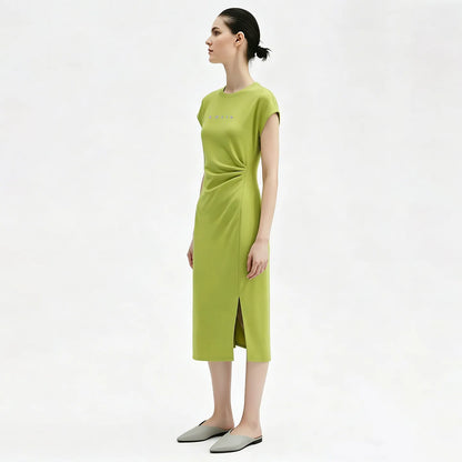 Elegantes Damen Midikleid Mit Stretch Und Strass Detail
