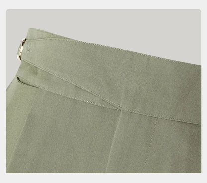 Herren anzüge Hose hohe Taille Freizeit neunte Hose Armee grün braun Khaki Italien Casual Style Hose plus Größe 40 Frühling Herbst