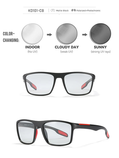 Sonnenbrille photochrom polarisiert UV400 Tag und Nacht Fahren Unisex