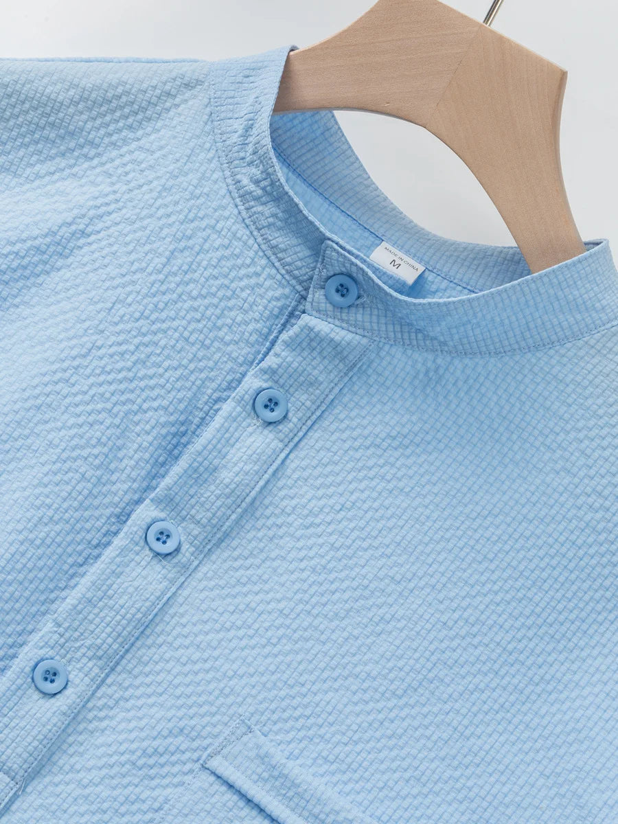 Langarm-Poloshirt für Herren mit Reverskragen – dünnes, vielseitiges Oberteil für Business und Freizeit in Uni-Farben, ideal für den Frühling und Herbst
