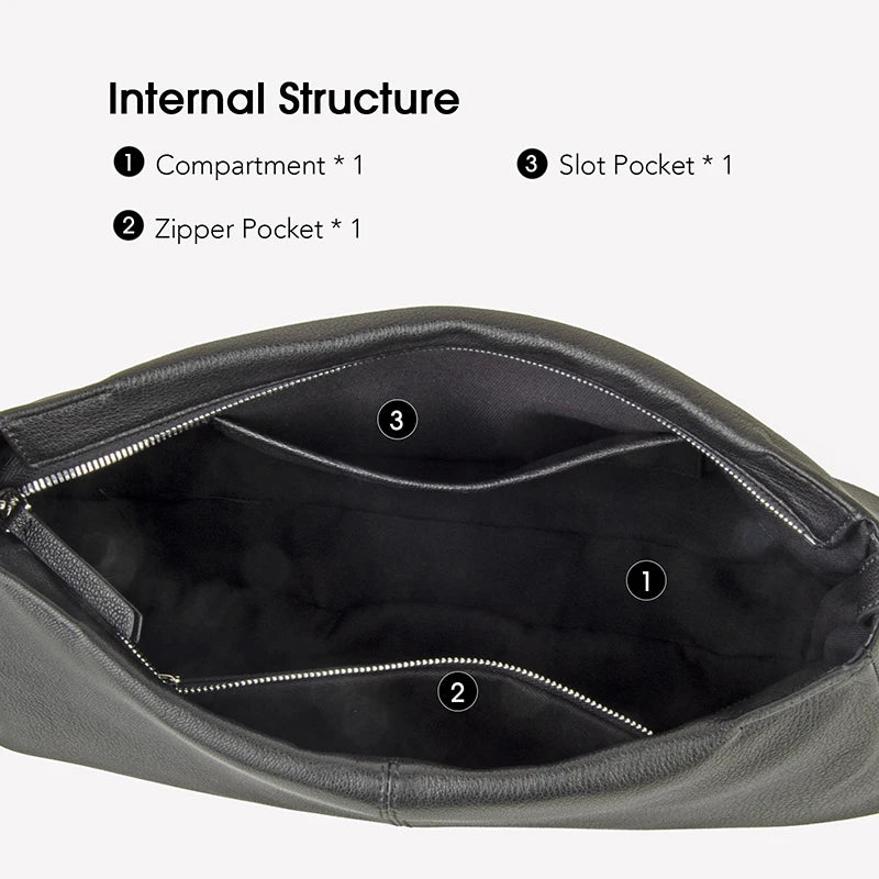 Echt Leder Hobo Schultertasche - Fassungsvermögen
