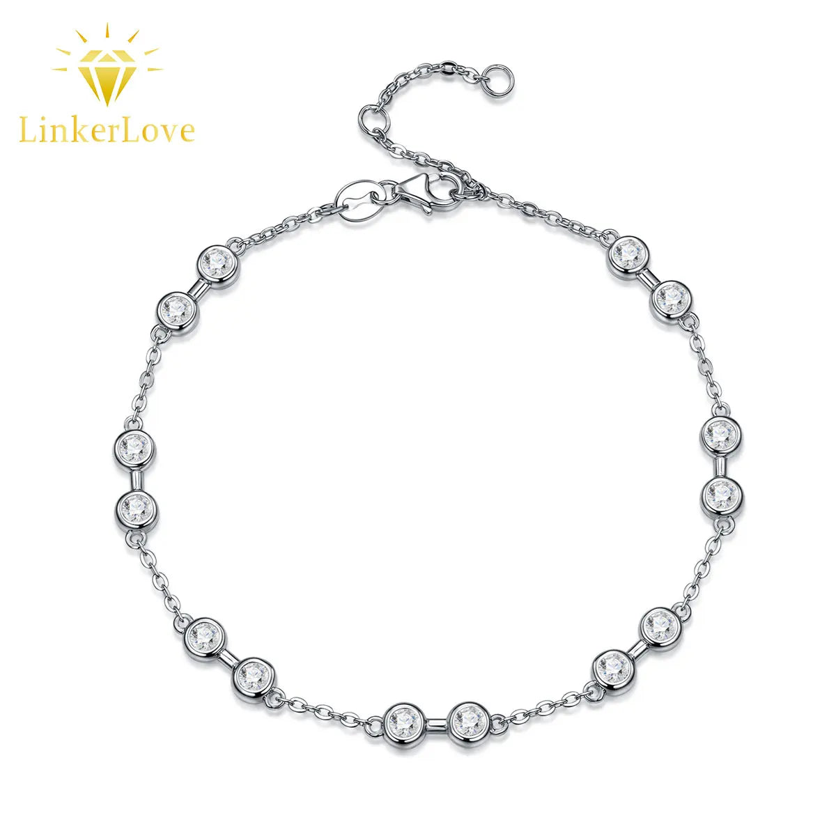 Damen-Armband zierlich mit Moissanit