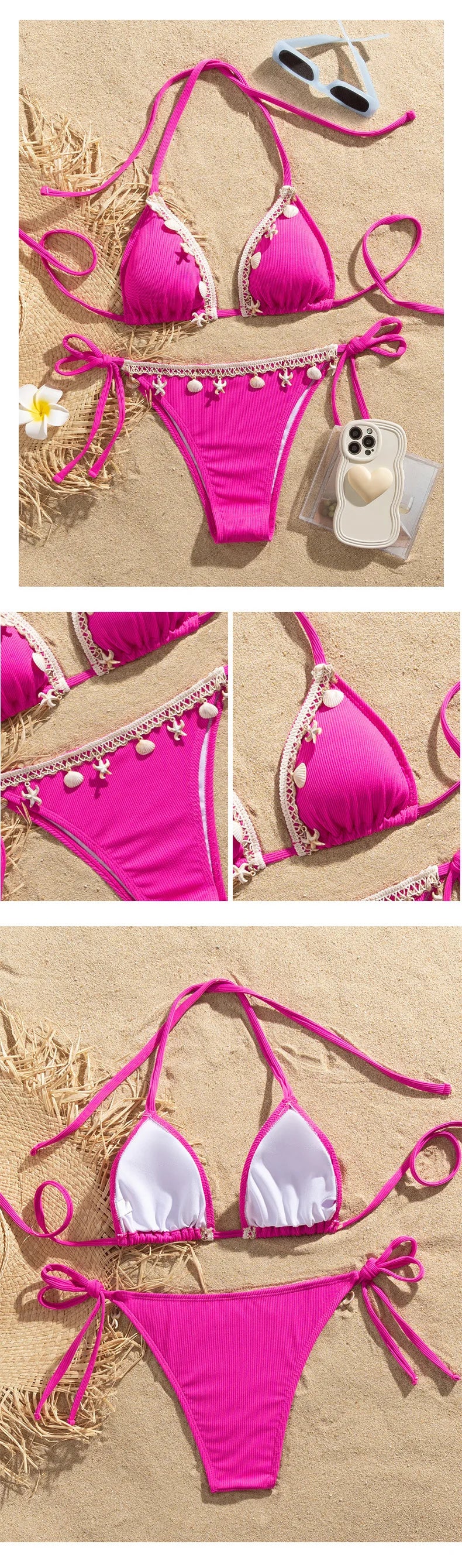 Sexy Bikini-Set für Damen mit Push-up-Effekt – ideal für Strand und Pool