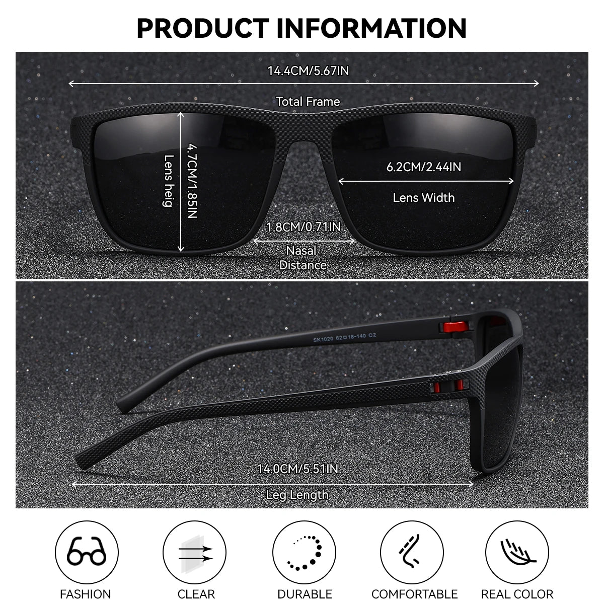 Damen-Sonnenbrille quadratisch weiß rosa PC Sport UV400 polarisiert