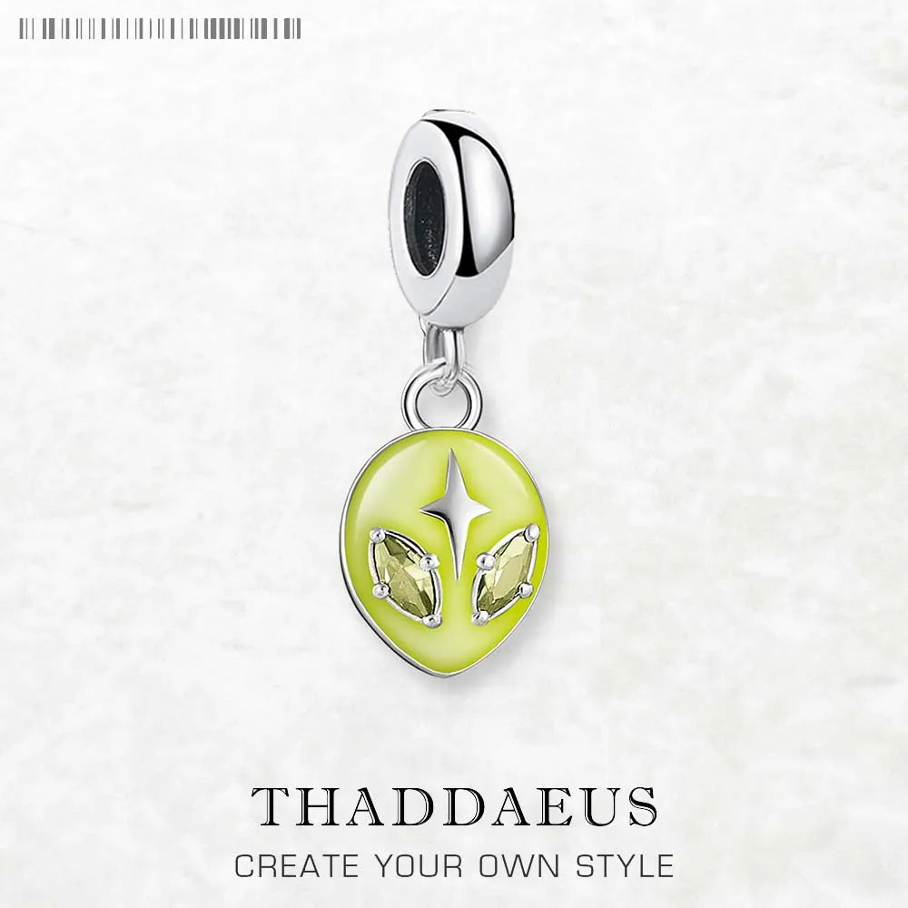 Damen-Charm-Anhänger Alien trendig II aus Sterlingsilber