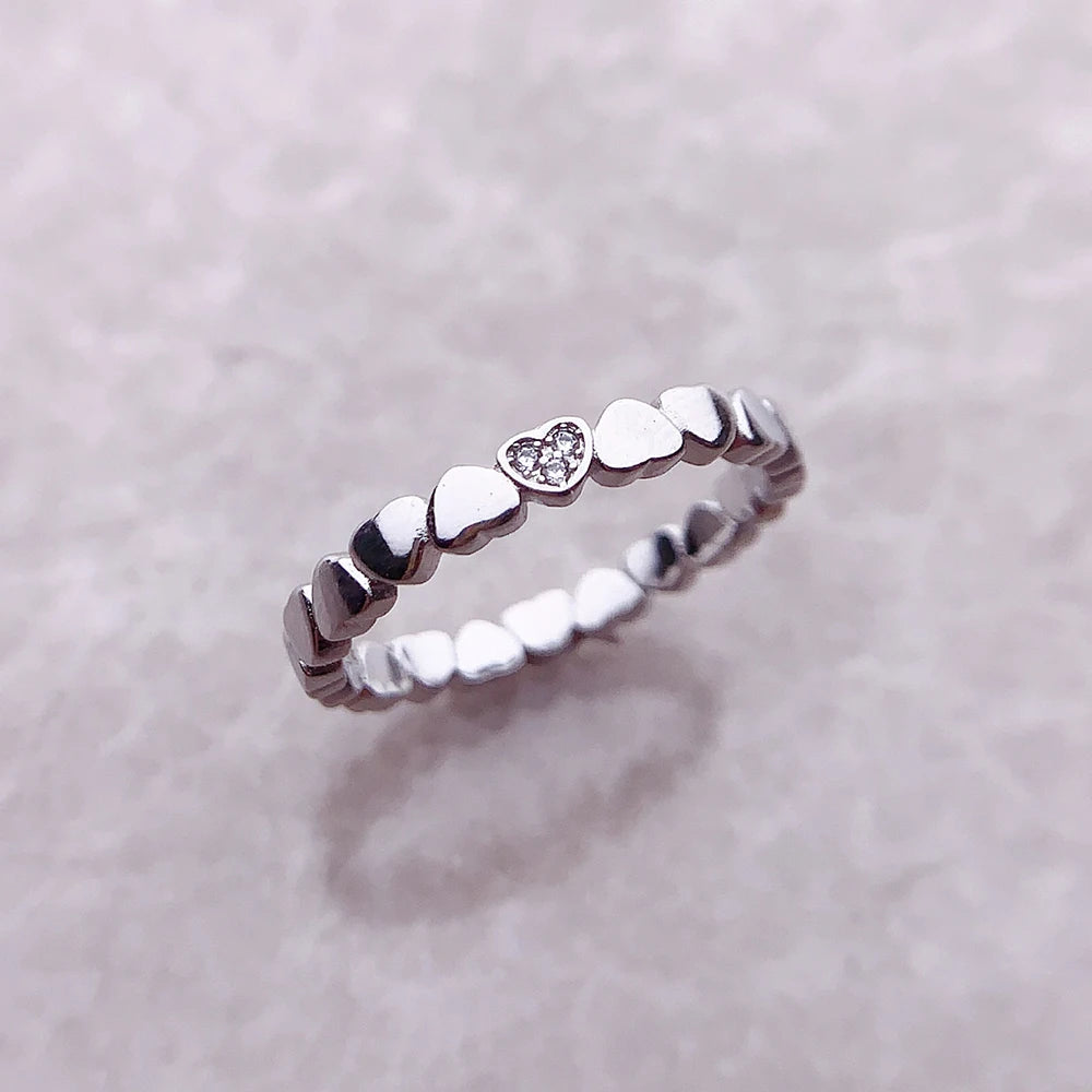 Damen-Ring Love Hearts romantisch aus Sterlingsilber