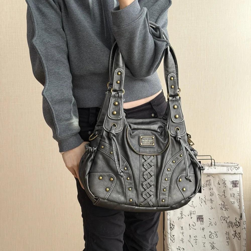 Damen-Top-Handle-Tasche aus PU-Leder mit Telefonfach und mehreren Innenfächern für Alltag und Freizeit
